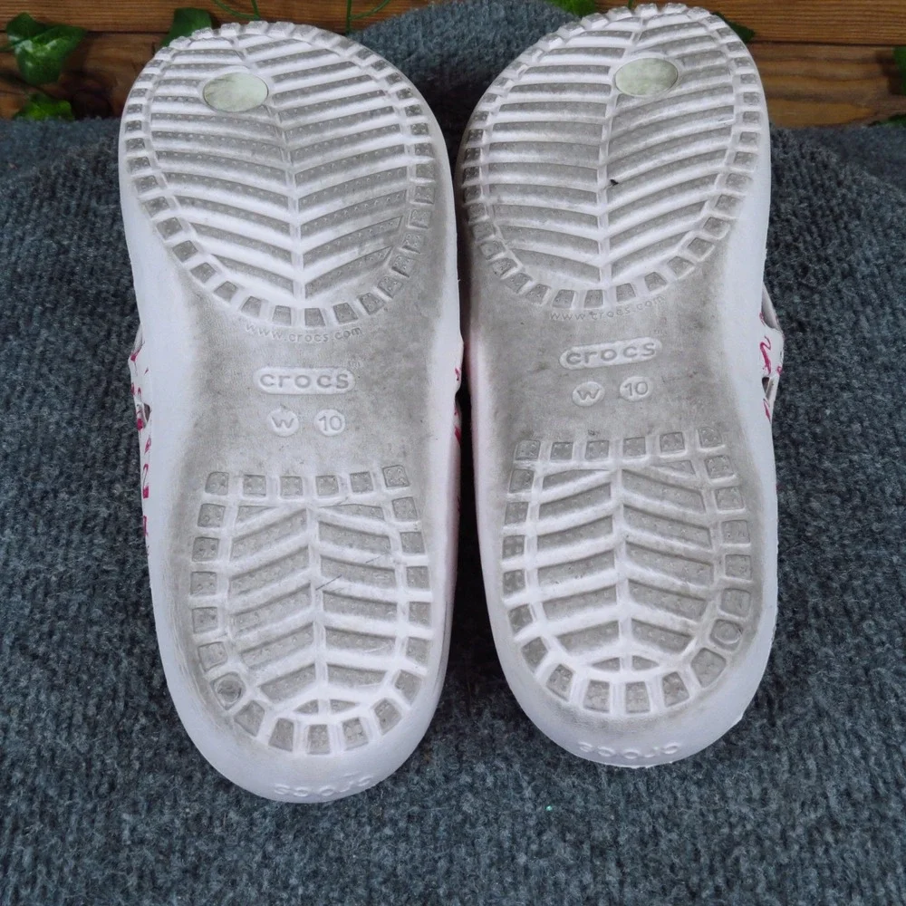 Crocs Kadee II Women Flip Flop Sandals Size 10 Beach Pool Pink Flamingo Print